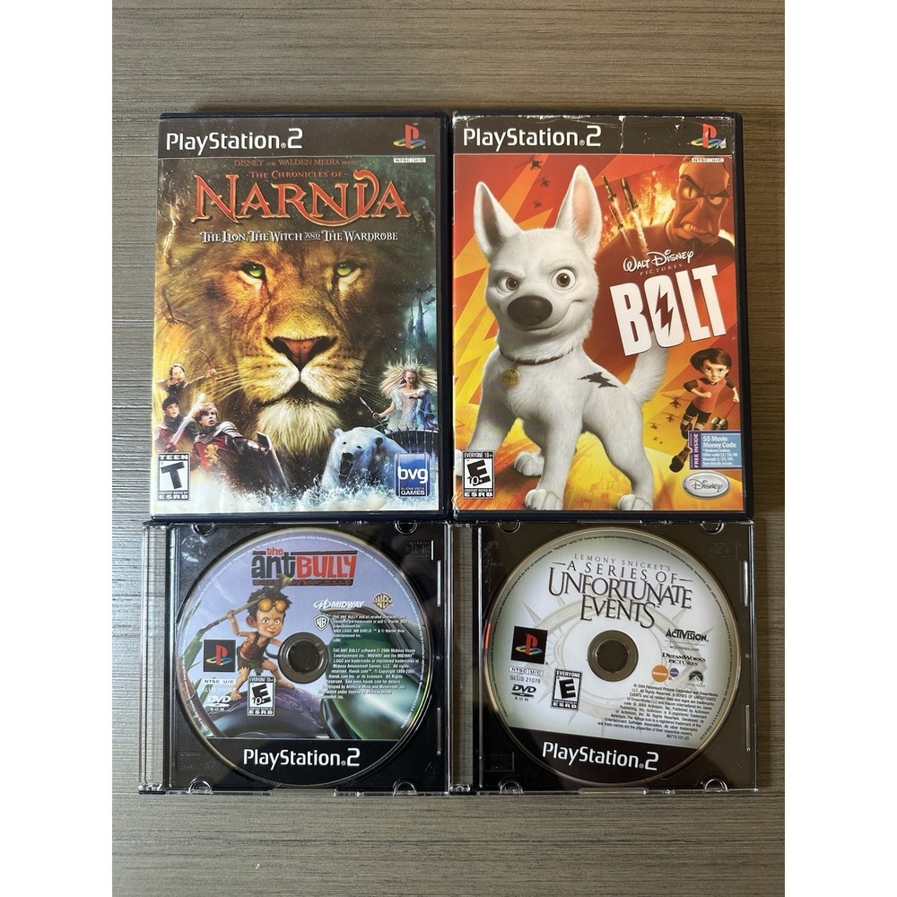 PS2 Games Lot - Narnia, Bolt, A Series Of Unfortunate Events, The Ant Bully